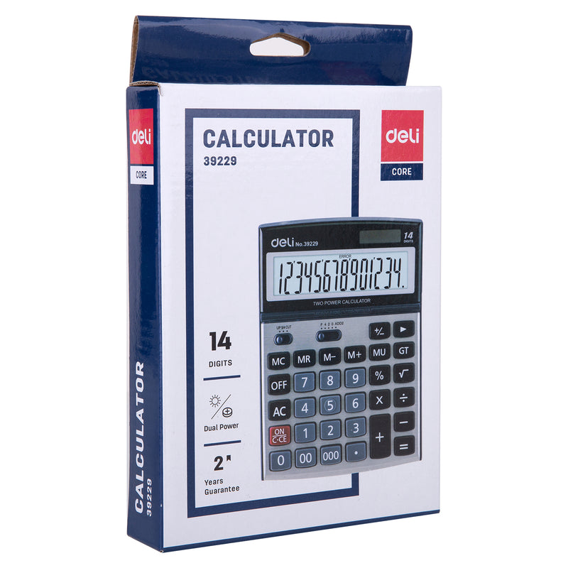 Calculadora de mesa 14 dígitos Deli-E39229