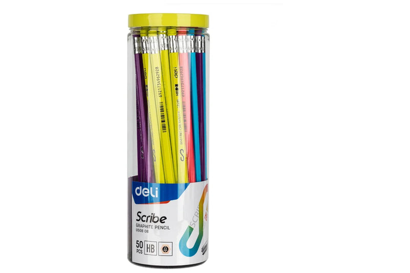 Lápis gráfite HB com borracha Deli EU50806