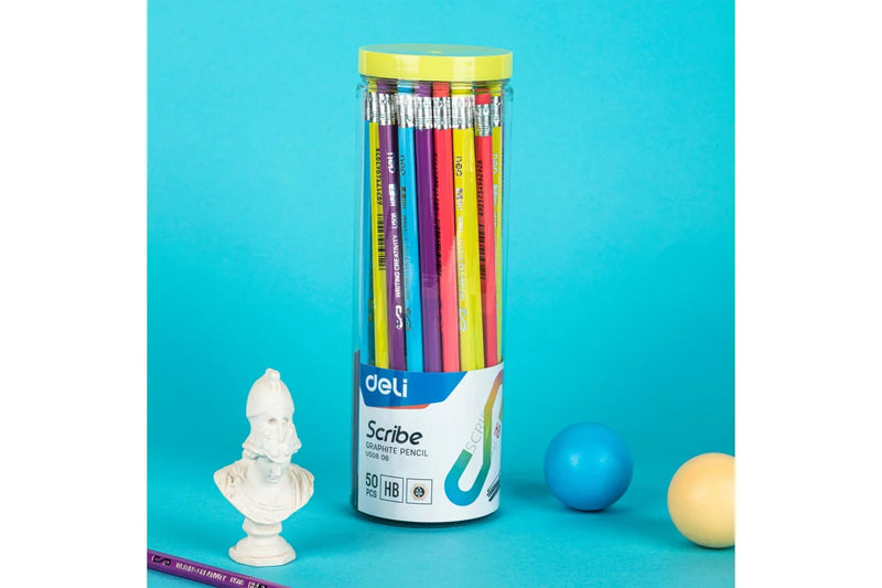 Lápis gráfite HB com borracha Deli EU50806