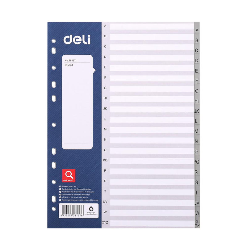 Separador Alfabético (A-Z) A4 Deli E38157