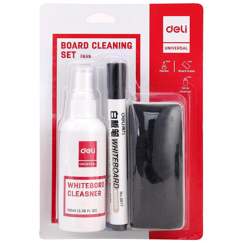 Conjunto de limpeza de quadro branco Deli E7839