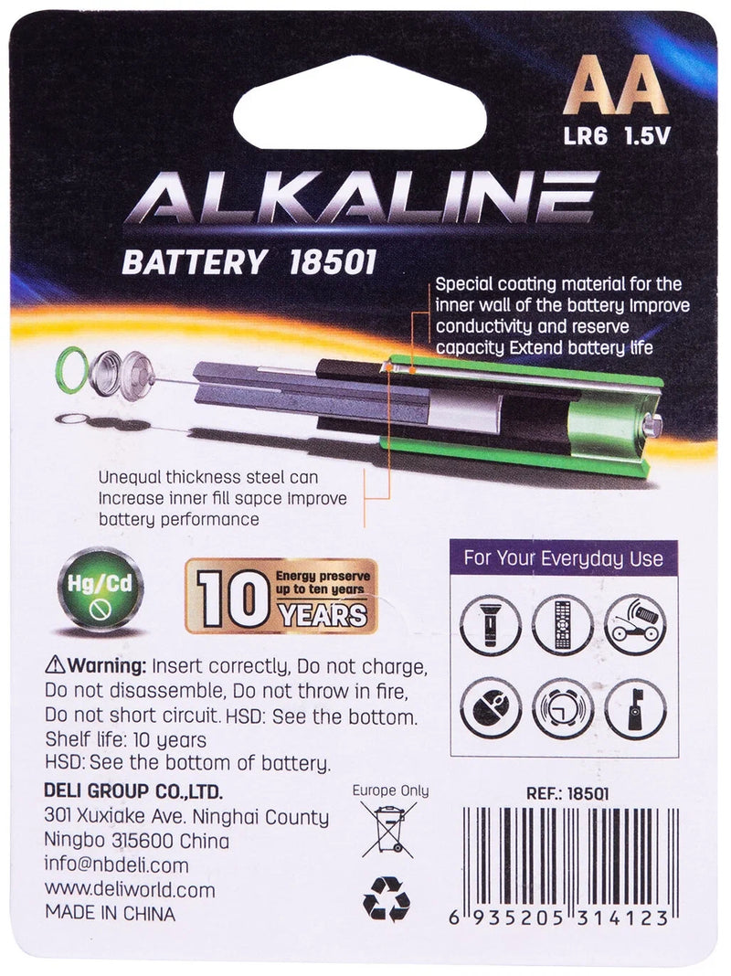 Pilhas Alcalina Deli E18501